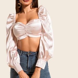 Satin crop top